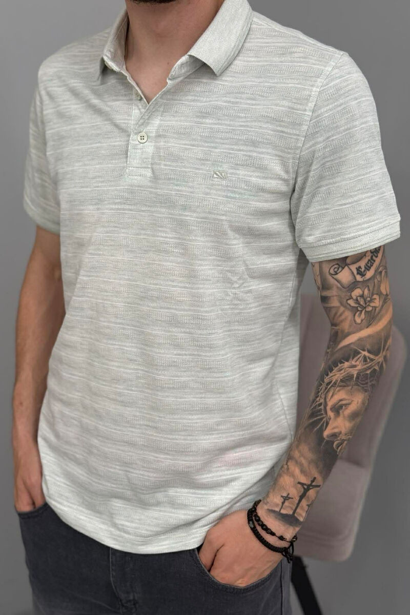 T-SHIRT NJE NGJYRESH ME JAKE POLO PER MESHKUJ NE NGJYRE MENTE - 2