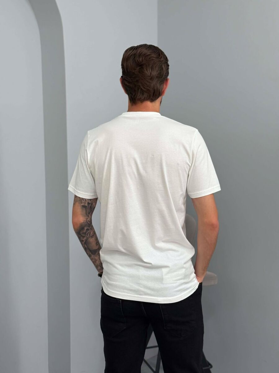 T-SHIRT NJE NGJYRESH ME SHKRIME PER MESHKUJ NE NGJYRE TE BARDHE - 2