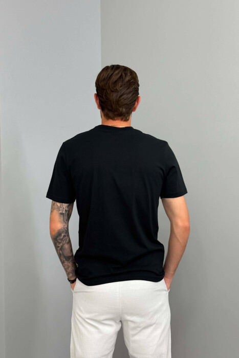 T-SHIRT NJE NGJYRESH ME SHKRIME PER MESHKUJ NE NGJYRE TE ZEZE - 2