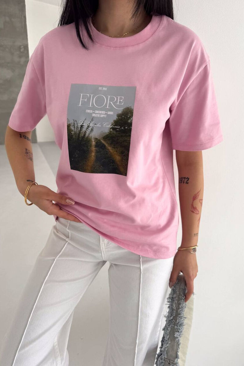 T-SHIRT PER FEMRA NE NGJYRE ROZE - 2