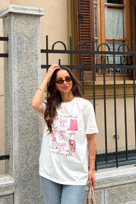 T-SHIRT PER FEMRA NE NGJYRE TE BARDHE - 3