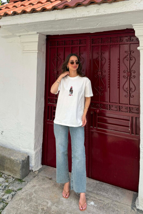 T-SHIRT PER FEMRA NE NGJYRE TE BARDHE - KLAUDIO FASHION