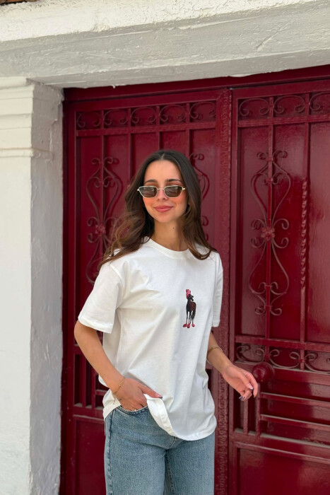 T-SHIRT PER FEMRA NE NGJYRE TE BARDHE - 2