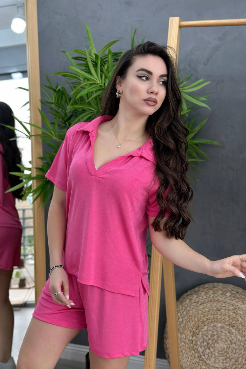 T-SHIRT+ SHORTS WOMEN SET PINK/ROZE - 3