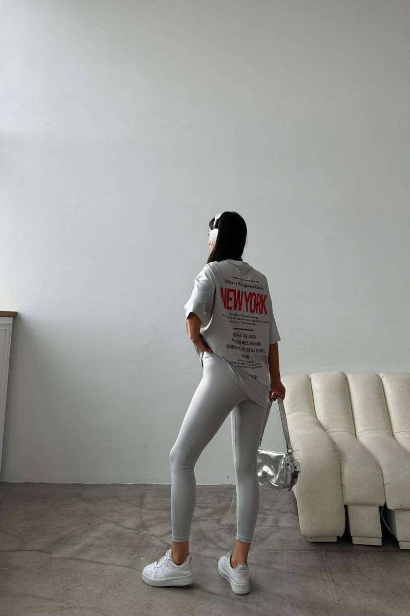 T-SHIRT+LEGGINGS WOMAN SET LIGHT GREY/GZ - 5