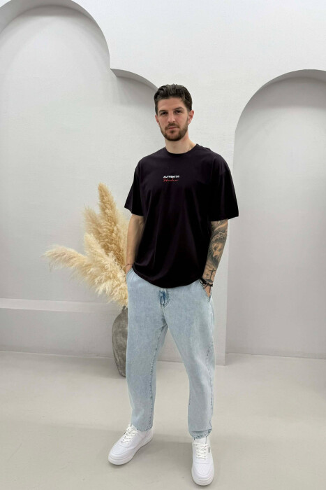 T-SHIRT ME SHKRIME PER MESHKUJ NE NGJYRE KAFE TE ERRET - 3