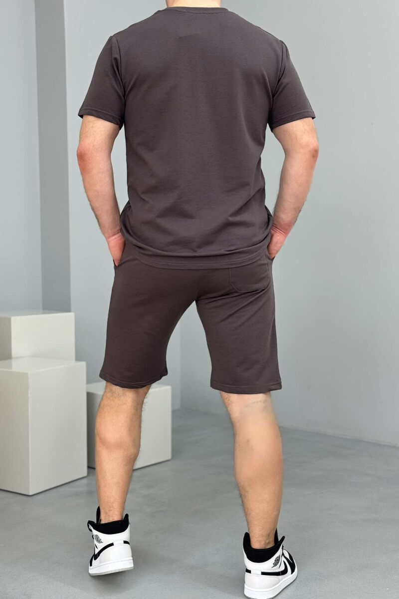 T-SHIRT+SHORT SWEATPANTS WRITTINGS MEN SET DARK GREY/GEE - 3