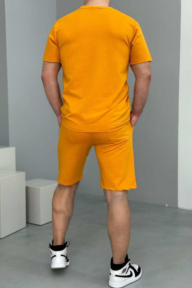 T-SHIRT+SHORT SWEATPANTS WRITTINGS MEN SET MUSTARD/MUSTARDE - 3