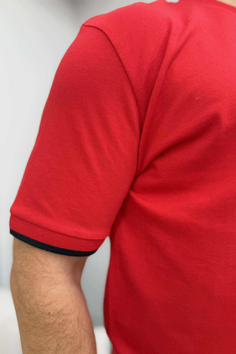 T-SHIRT+SHORTS SIMPLE MEN SET RED-BLACK/KUZE - 3