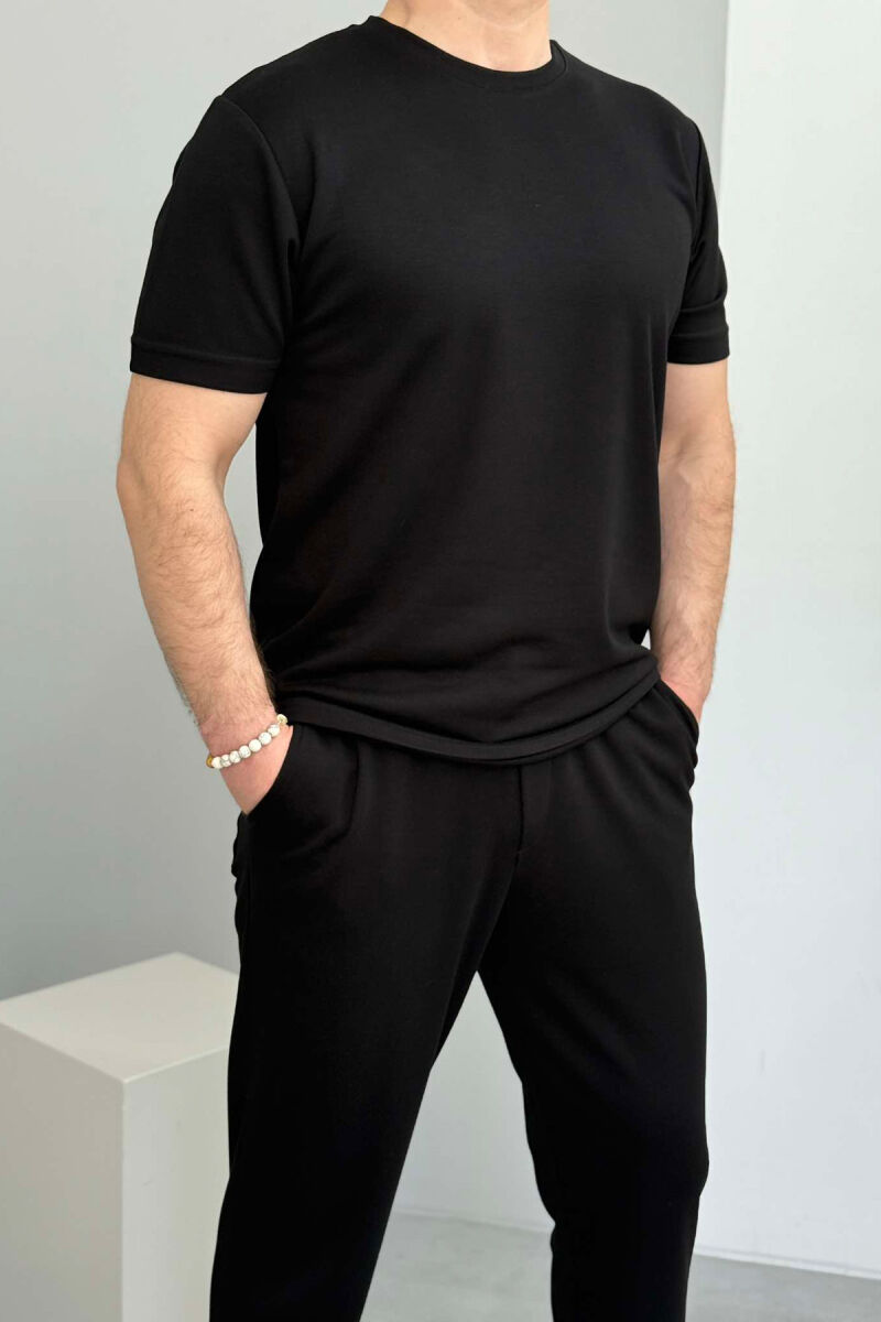 T-SHIRT+SWEATPANTS ONE COLOR MEN SET BLACK/ E ZEZE - 2