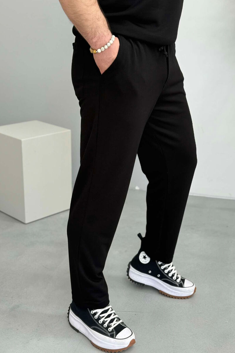 T-SHIRT+SWEATPANTS ONE COLOR MEN SET BLACK/ E ZEZE - 5