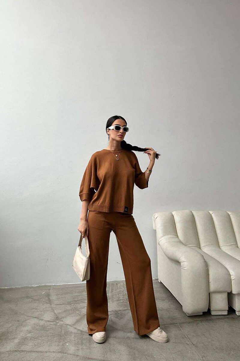T-SHIRT+TROUSERS WOMAN SET BROWN/KAFE - 2