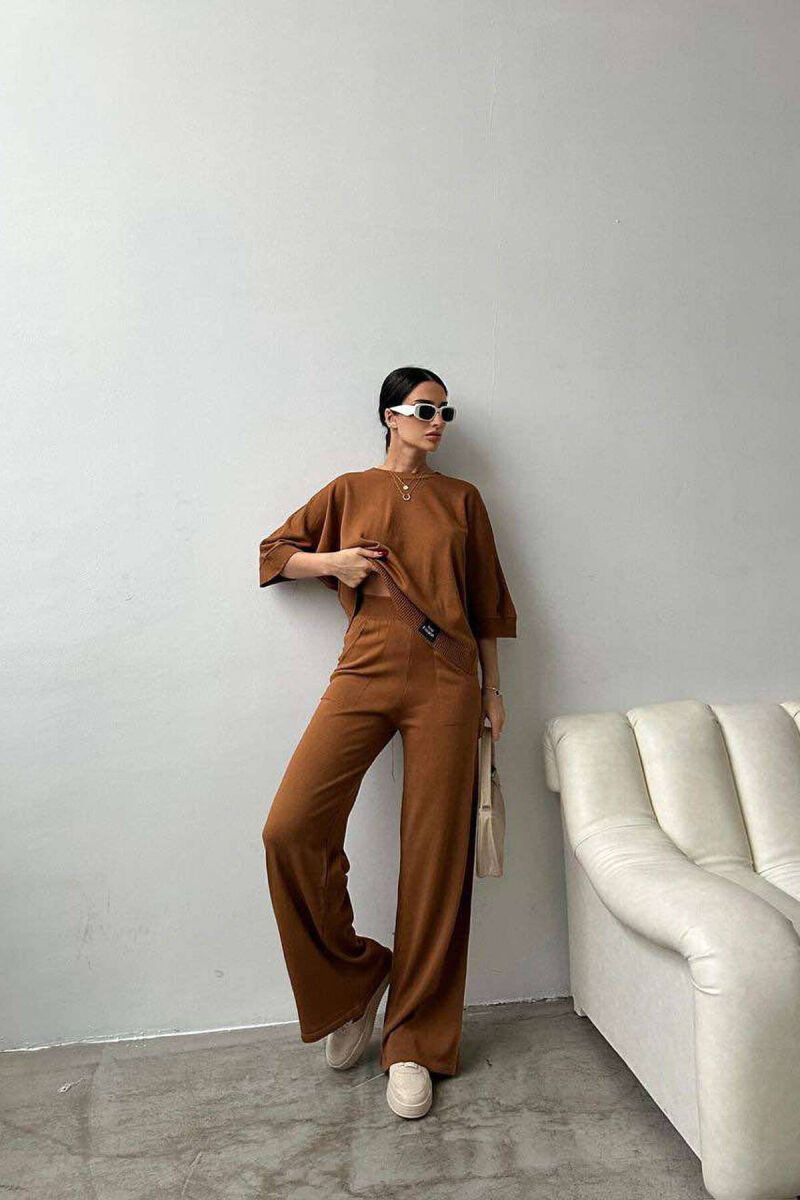 T-SHIRT+TROUSERS WOMAN SET BROWN/KAFE - 6