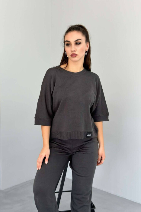 T-SHIRT+TROUSERS WOMAN SET DARK GREY/GEE 