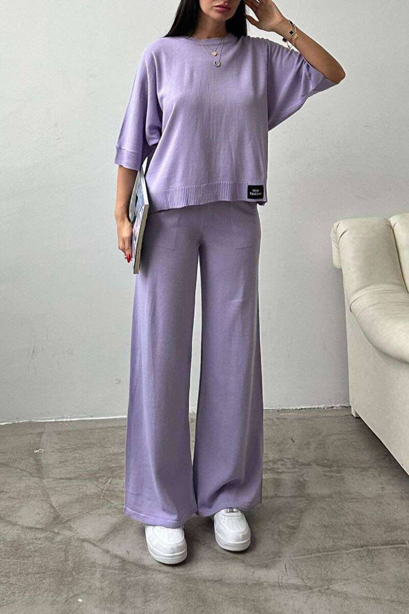 T-SHIRT+TROUSERS WOMAN SET LIGHT PURPLE/LEZB - 1