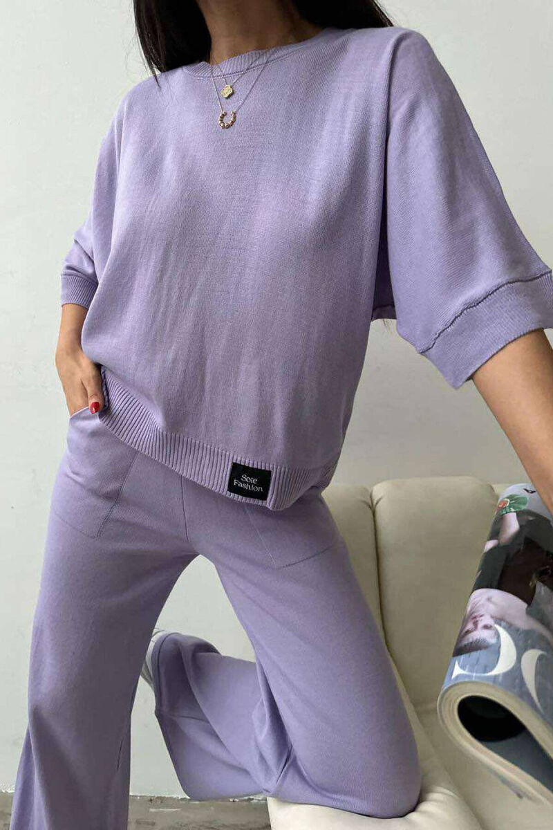 T-SHIRT+TROUSERS WOMAN SET LIGHT PURPLE/LEZB - 2