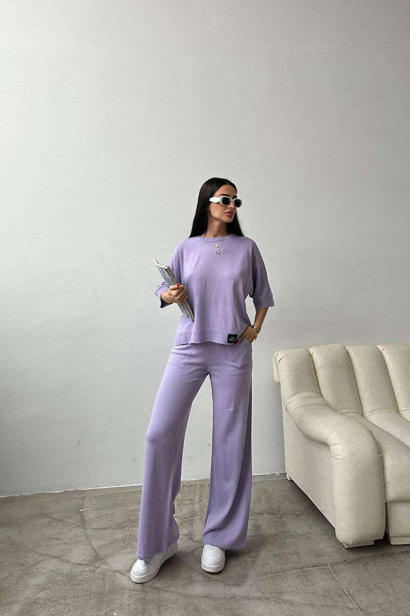 T-SHIRT+TROUSERS WOMAN SET LIGHT PURPLE/LEZB - 4
