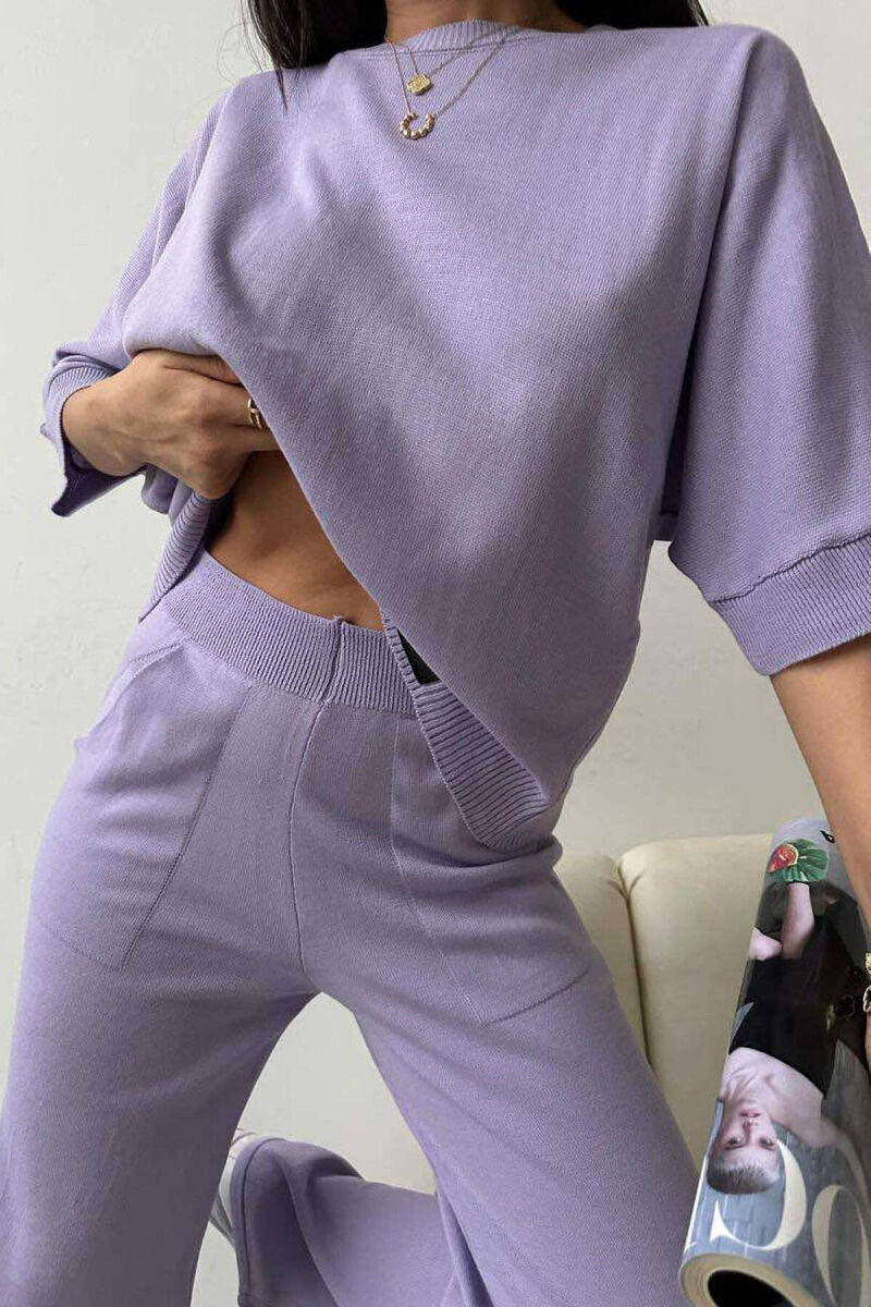 T-SHIRT+TROUSERS WOMAN SET LIGHT PURPLE/LEZB - 5