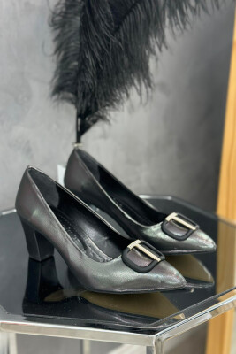 T SPARKLE SEMI HEEL WOMAN SHOES DARK GREY/GEE 