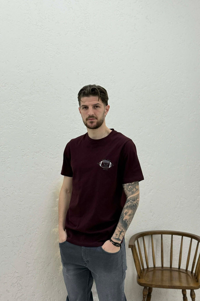 T-SHIRT ME IMAZH PARA NE NGJYRE VISHNJE - 3