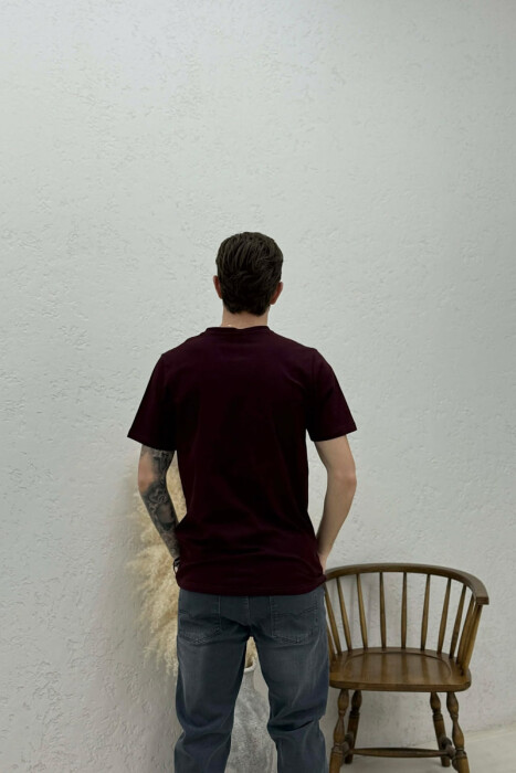 T-SHIRT ME IMAZH PARA NE NGJYRE VISHNJE - 4