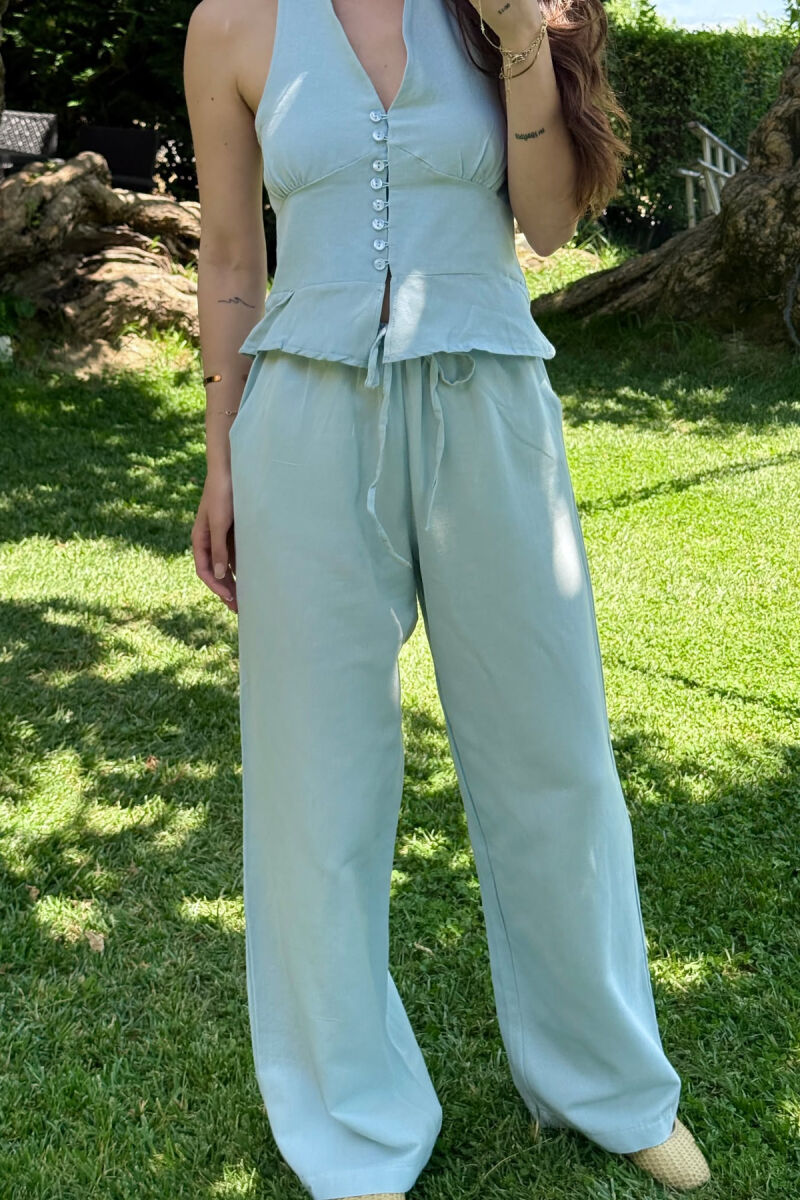 TANK TOP+TROUSERS ELASTIC WOMEN SET LIGHTBLUE/BZ - 3