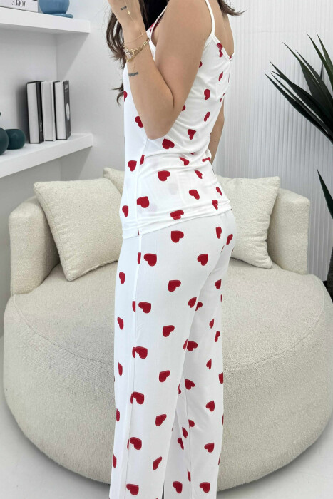 TANK TOP+TROUSERS STRIPED WOMEN PYJAMAS WHITE-E BARDHE - 4