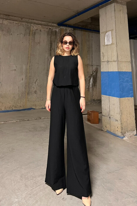 TANK TOP+TROUSERS WOMEN SET BLACK/ E ZEZE 