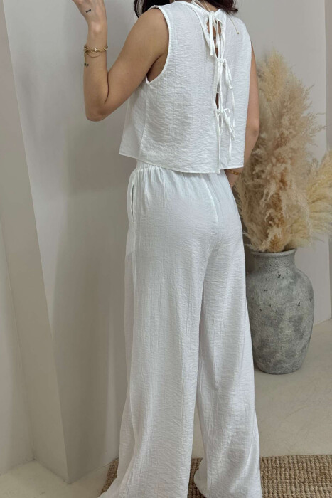 TANK TOP+TROUSERS WOMEN SET WHITE-E BARDHE - 4