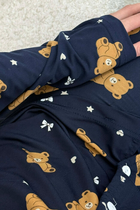TEDDY BEAR DESIGN SHIRT+TROUSERS WOMEN PYJAMAS BLUE/BLU - 4
