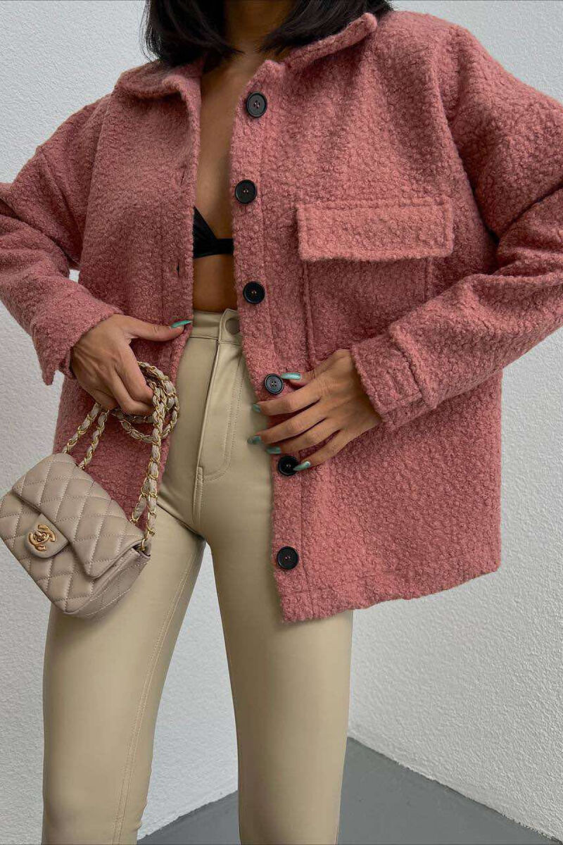 TEDDY BEAR WOMAN JACKET BABY PINK/ROZB - 2