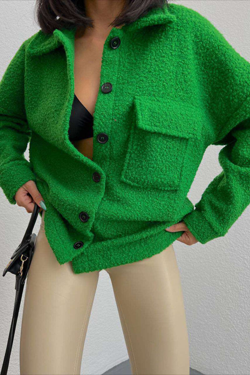 TEDDY BEAR WOMAN JACKET GREEN/JESHILE - 2