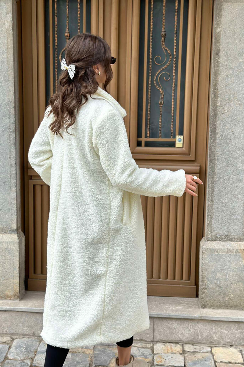 TEDDY BEAR WOMEN COAT WHITE-E BARDHE - 2