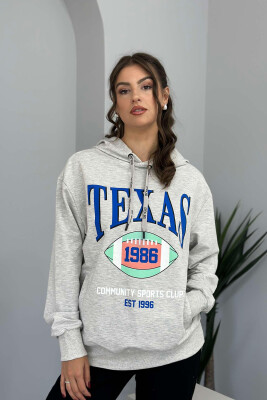 TEXAS FRONT DESIGN WOMEN HOODIE LIGHT GREY/GZ 