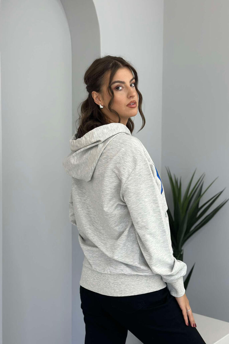 TEXAS FRONT DESIGN WOMEN HOODIE LIGHT GREY/GZ - 4