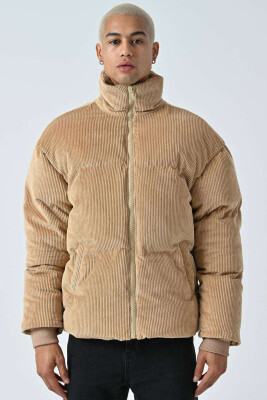 TEXTURED MEN PUFFER JACKET BEIGE/BEZHE 