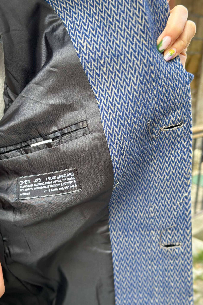 TEXTURED WOMEN COAT BLUE/BLU - 6