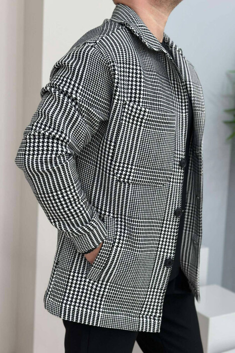 TEXTURED MEN JACKET BLACK-WHITE/ZB - 2