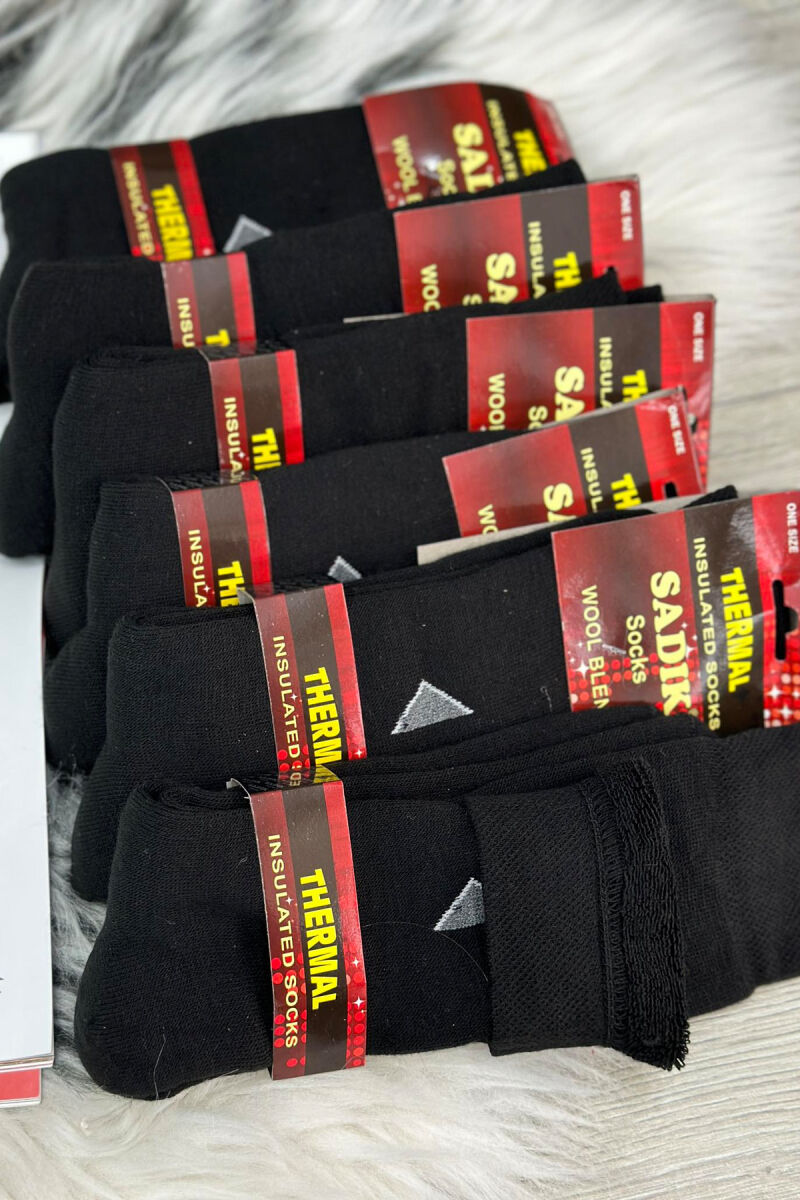 THERMAL MEN CREW SOCKS BLACK/ E ZEZE - 2