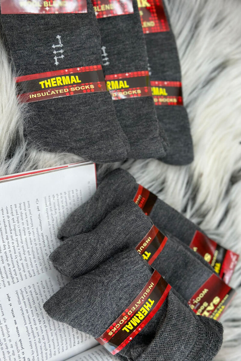 THERMAL MEN CREW SOCKS GREY/GRI - 1