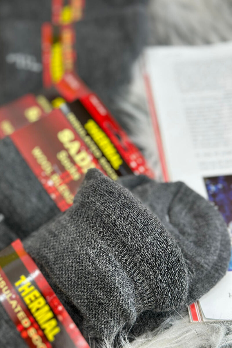 THERMAL MEN CREW SOCKS GREY/GRI - 4