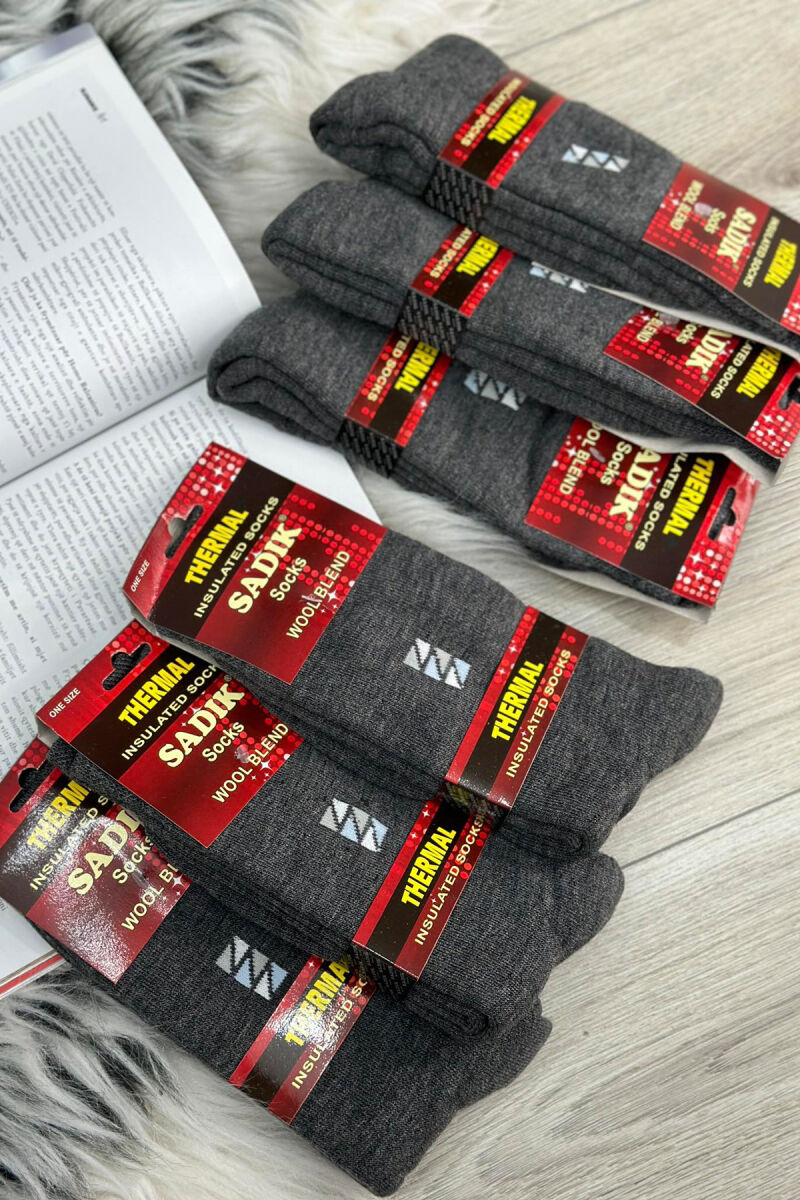 THERMAL MEN CREW SOCKS GREY/GRI - 2