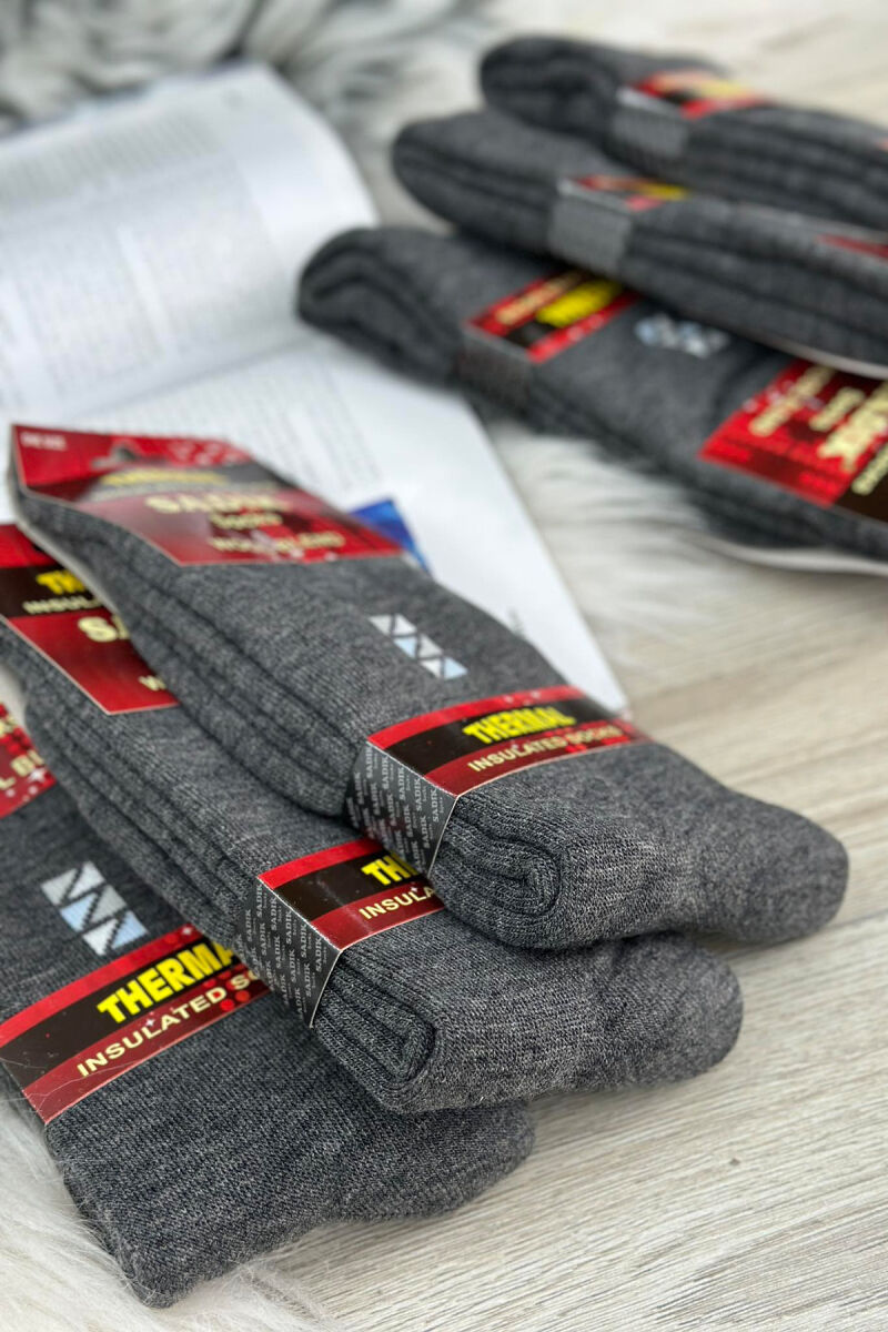 THERMAL MEN CREW SOCKS GREY/GRI - 3