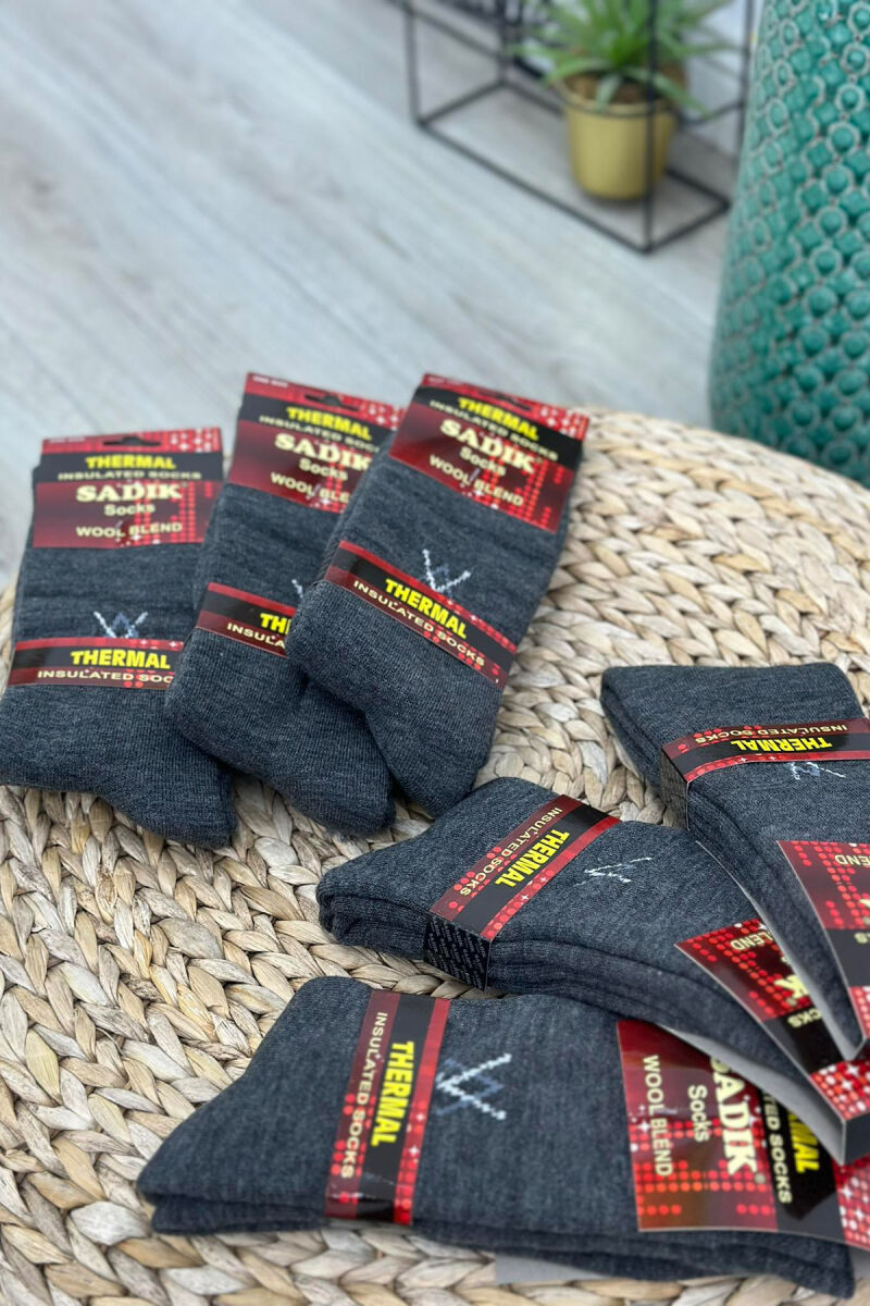 THERMAL MEN CREW SOCKS GREY/GRI - 2