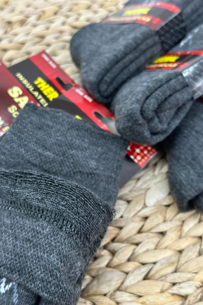 THERMAL MEN CREW SOCKS GREY/GRI - 3