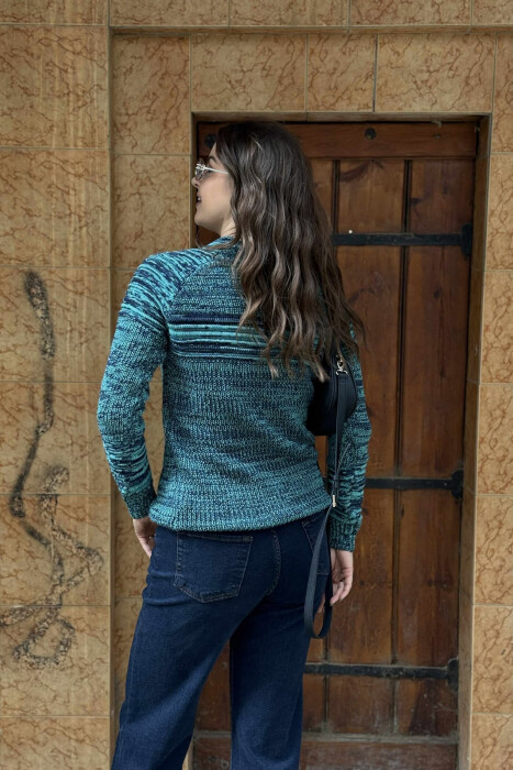 THICK SIMPLE WOMAN SWEATER GREEN/JESHILE - 3