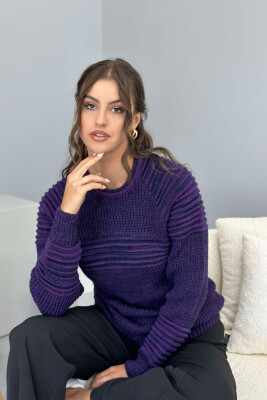 THICK SIMPLE WOMAN SWEATER PURPLE/LEJLA 