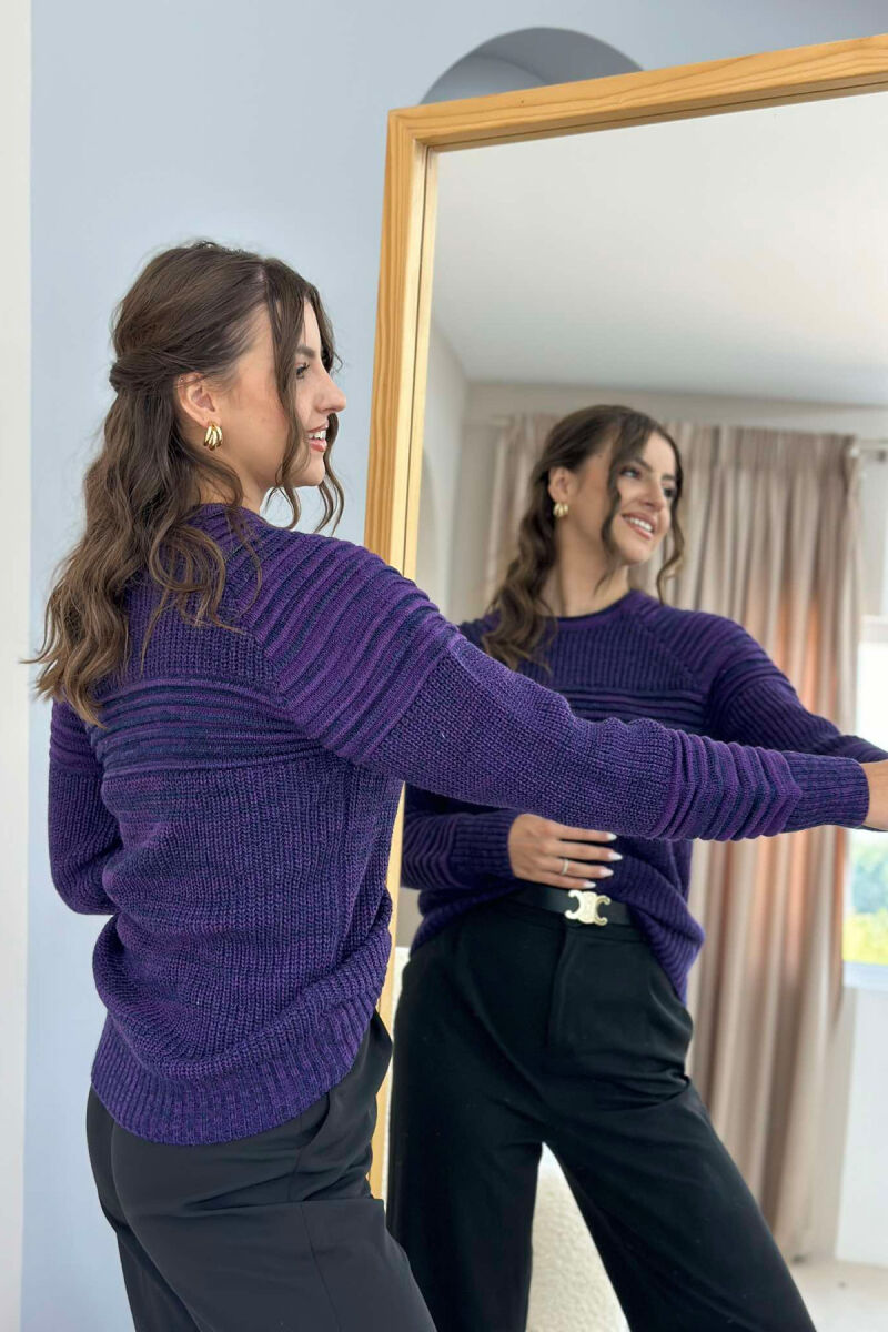 THICK SIMPLE WOMAN SWEATER PURPLE/LEJLA - 2