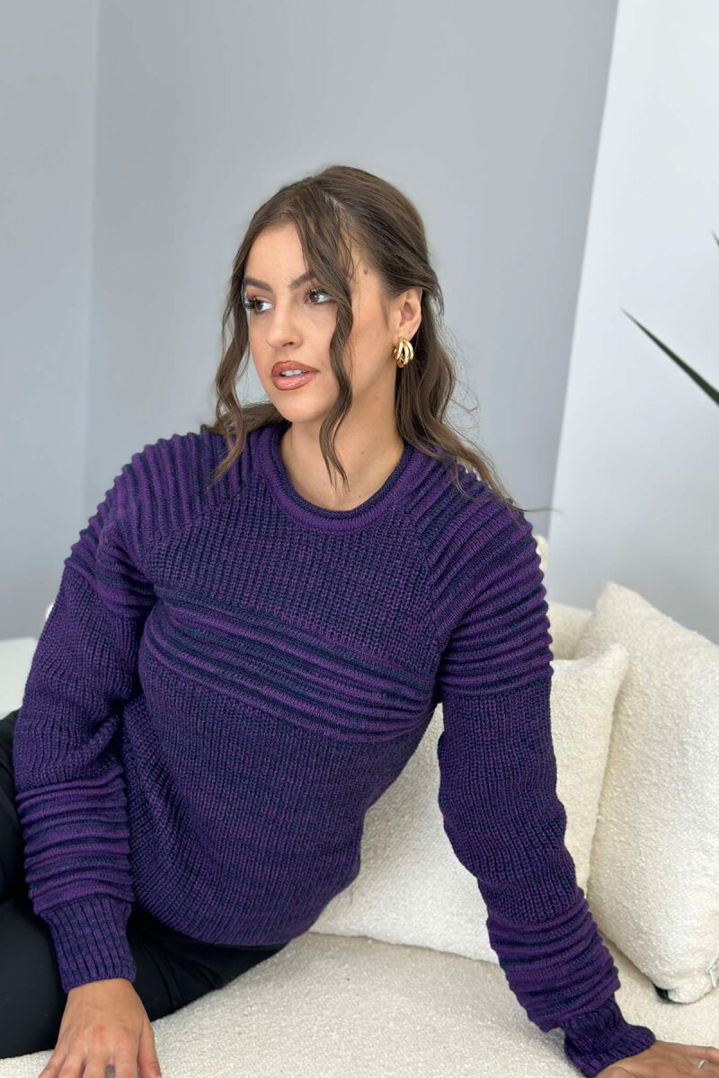 THICK SIMPLE WOMAN SWEATER PURPLE/LEJLA - 4