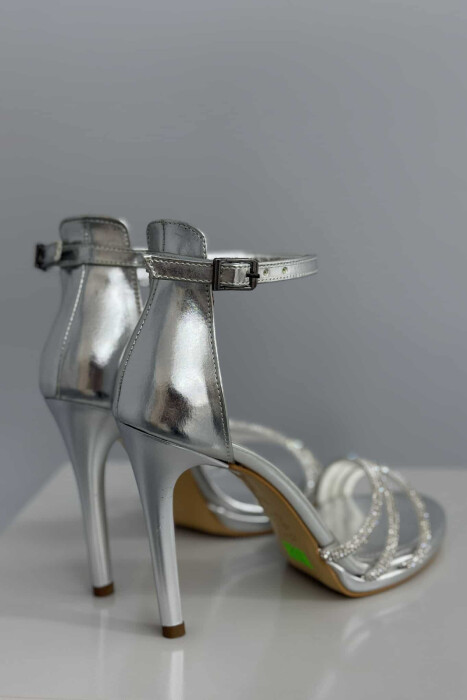 THIN HIGH HEEL WOMEN SANDALS SILVER/ARGJEND - 2